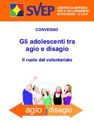 Gli adolescenti tra agio e disagio
