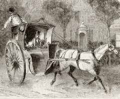 In carrozza sulla via di San Bernardo