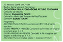 Concerto della 

ORCHESTRA DELLA FONDAZIONE ARTURO TOSCANINI



