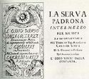 Giovanni Battista Pergolesi “La Serva Padrona”